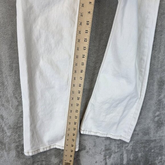 ASOS Design Jeans Womens Size 26 White High Waist Straight Leg Stretch Denim - Picture 4 of 11